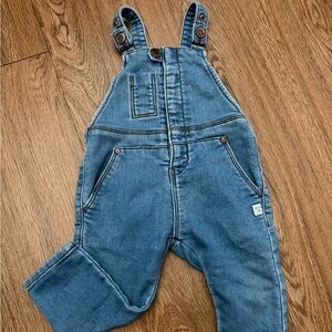 Zara Baby Preloved Girls Blue Denim Overalls
